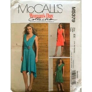 McCall's Pattern 5379 Misses' Wrap Dress - 3 Lengths & Belt - Size 14-16-18-20